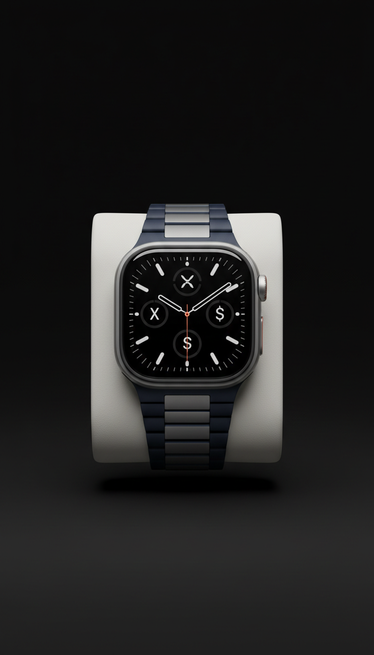 Apple Watch Ultra bracelet maillon bleu nuit