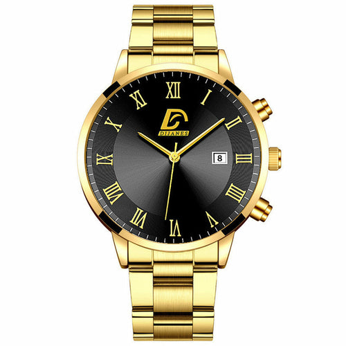 Montre Homme Business Acier Inoxydable — Calendrier & Style Élégant