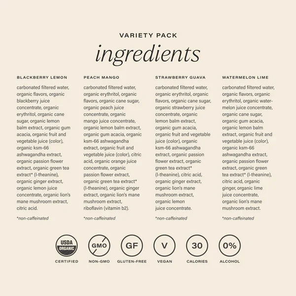 Hiyo — Coffret Varié | 12 Canettes 355 mL | Boisson Sans Alcool